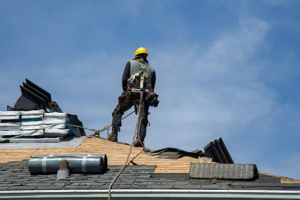 Professional Gutter Installation technician working in Stockbridge, GA